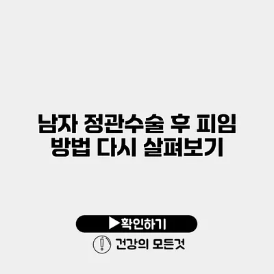 남자 정관수술 후 피임 방법 다시 살펴보기