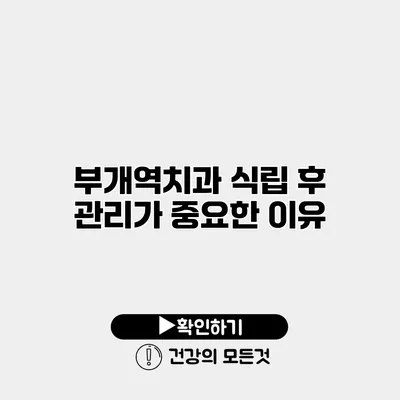 부개역치과 식립 후 관리가 중요한 이유