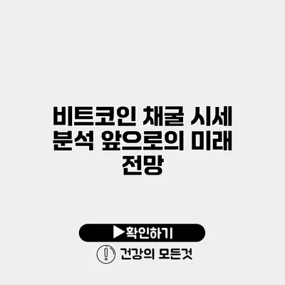 비트코인 채굴 시세 분석 앞으로의 미래 전망
