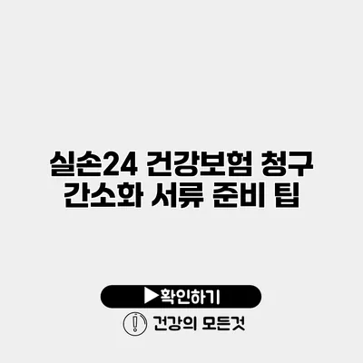 실손24 건강보험 청구 간소화 서류 준비 팁
