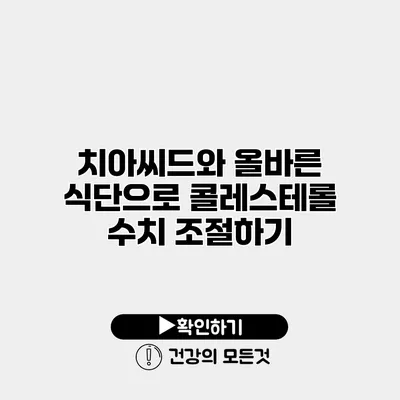 치아씨드와 올바른 식단으로 콜레스테롤 수치 조절하기