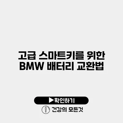 고급 스마트키를 위한 BMW 배터리 교환법