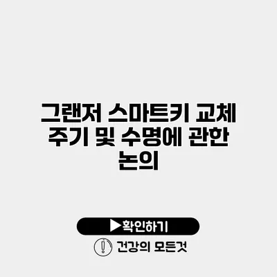 그랜저 스마트키 교체 주기 및 수명에 관한 논의