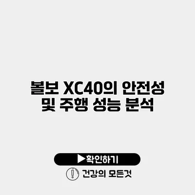 볼보 XC40의 안전성 및 주행 성능 분석