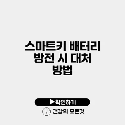 스마트키 배터리 방전 시 대처 방법